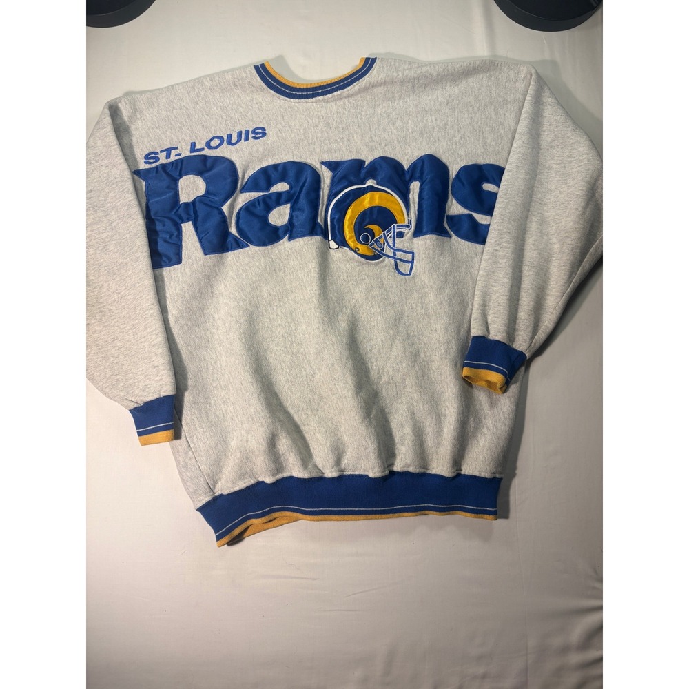 Vintage Legends Athletic St Louis Rams Sweatshirt XL Grey Blue Gold USA Made